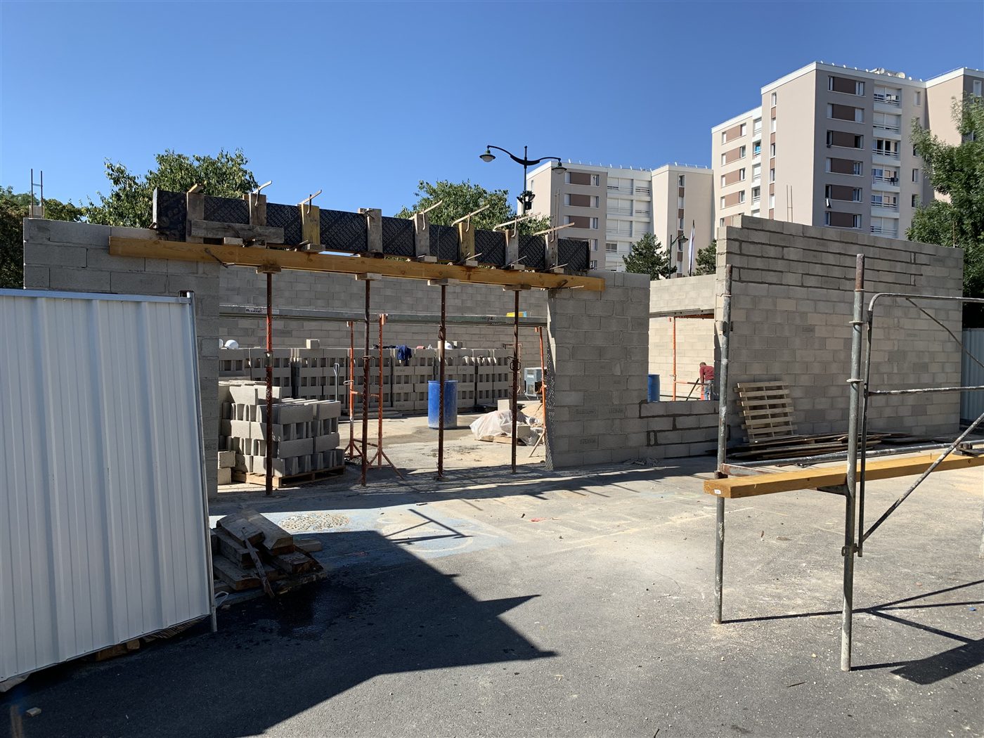 Structure maçonnée et linteaux