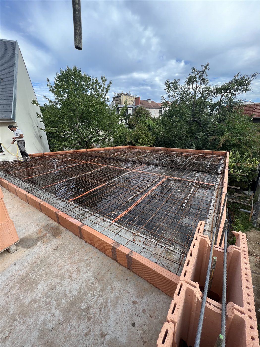 Plancher béton ferraillé