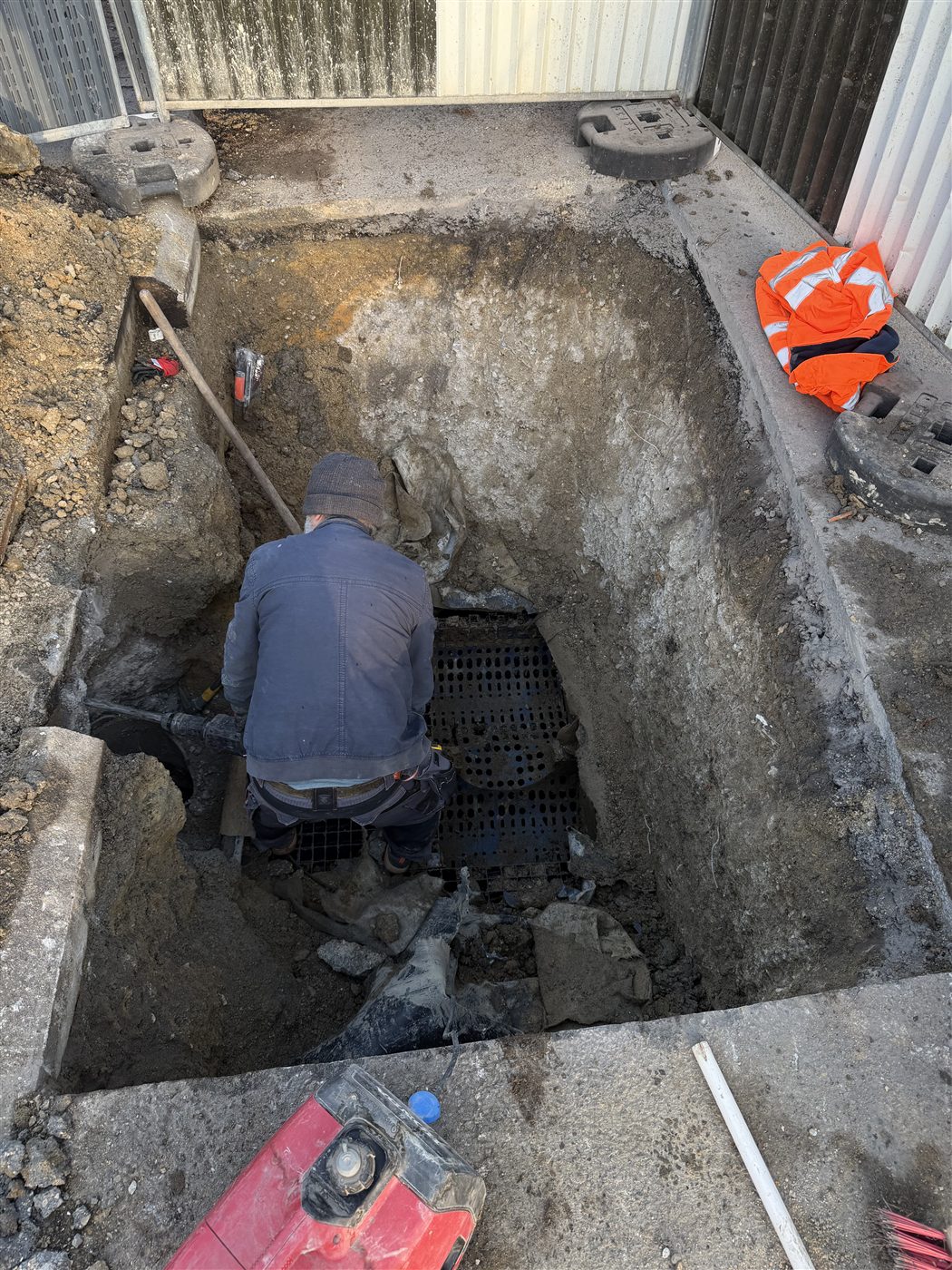 Chantier de voirie à Saint-Germain-lès-Corbeil